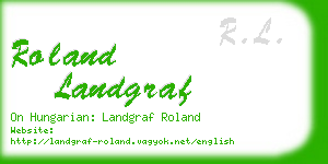 roland landgraf business card